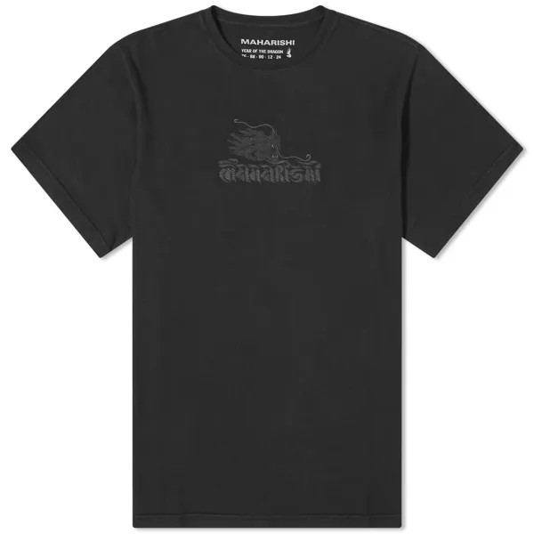 Футболка Maharishi 30Th Anniversary Dragon Embroided, черный