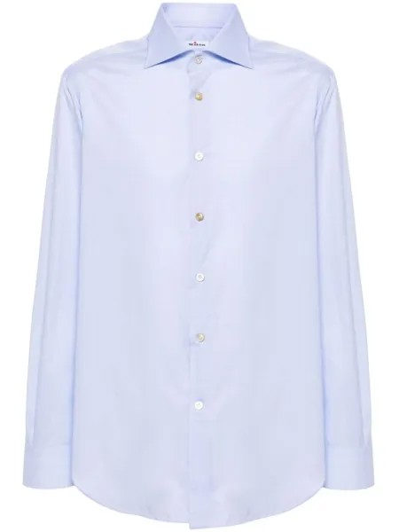 Kiton клетчатая рубашка, синий