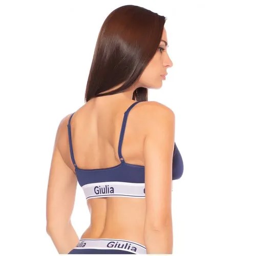 Топ Giulia COTTON BRALETT 01 размер S, blu scuro (Голубой)