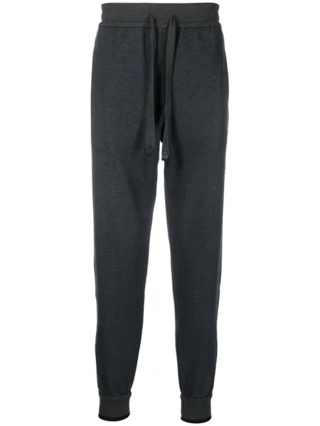 Brioni спортивные брюки с кулиской, серый