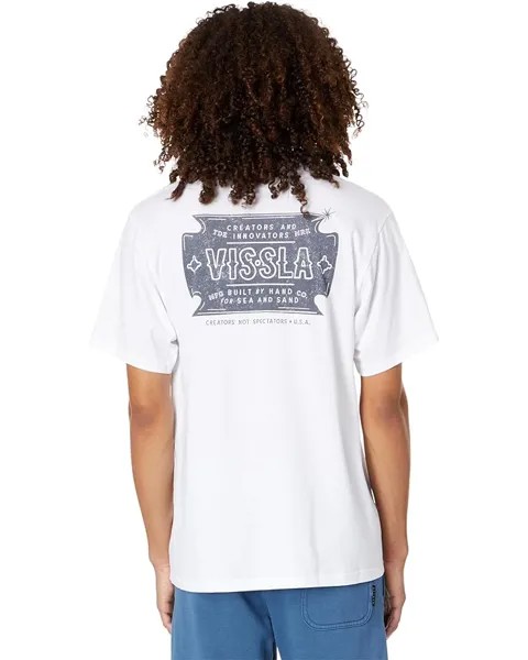 Футболка VISSLA Razor Blade Premium Pocket Short Sleeve Tee, белый