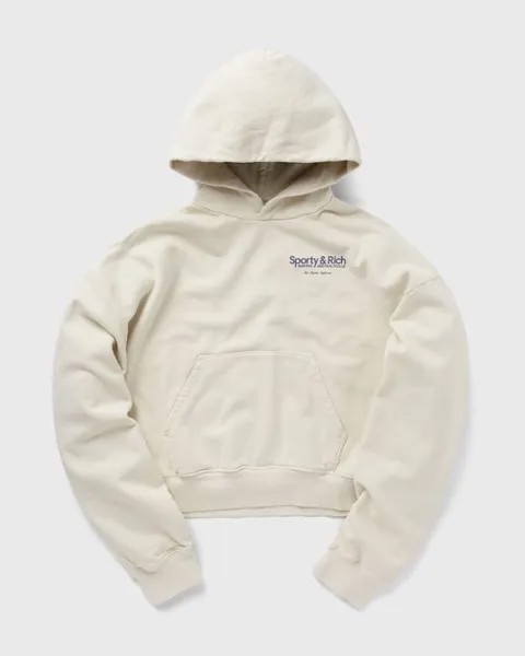 Худи Sporty & Rich Club Cropped Hoodie, цвет cream/faded lilac