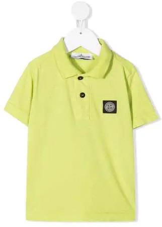 Stone Island Junior рубашка поло с аппликацией-логотипом