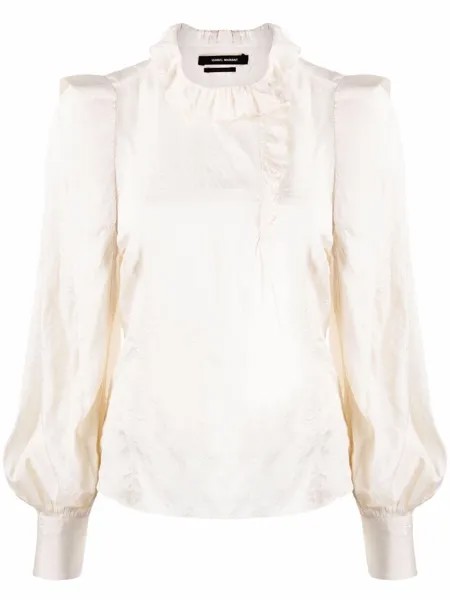 Isabel Marant шелковая блузка Chadra с длинными рукавами