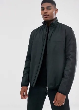 Черная куртка с отделкой кантом с логотипом BOSS Athleisure Primaloft-Черный