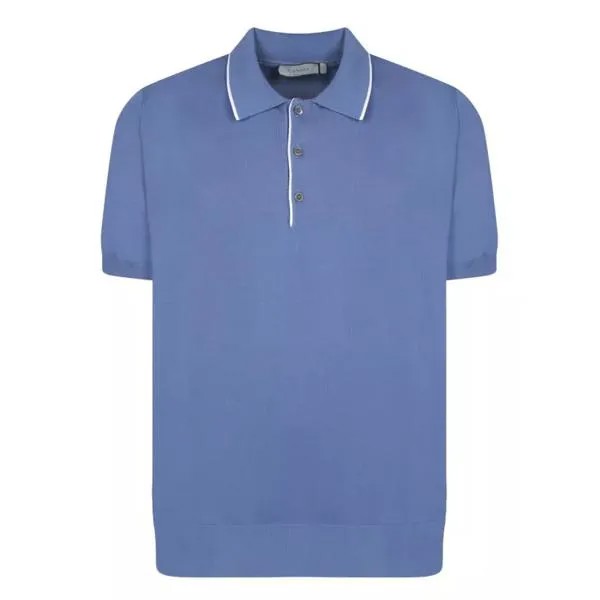 Футболка cotton polo shirt Canali, синий