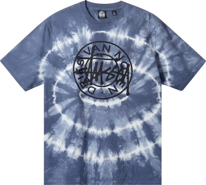 Футболка Stussy x Dries Van Noten Tie Dye Tee 'Blue', синий