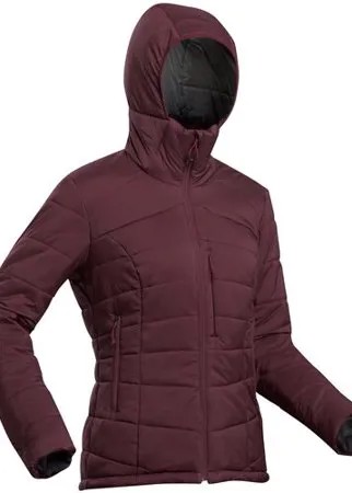 Куртка для треккинга в горах с капюшоном женский TREK 500, размер: M, цвет: Темный Шоколадный Трюфель FORCLAZ Х Декатлон