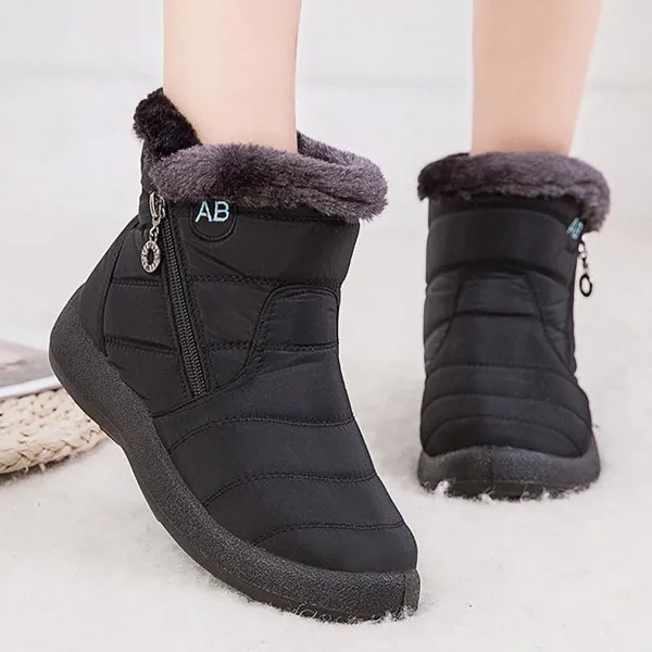Высокое качество зимние сапоги женские сапоги материнские туфли водонепроницаемые ботильоны женщины дождь теплый мех ноги