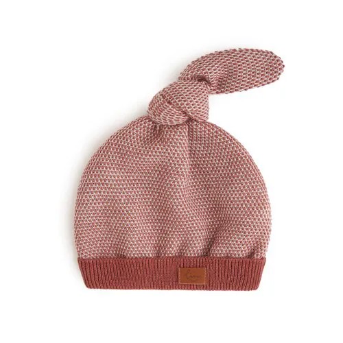 Шапка Loomknits, размер 40/44, бежевый, красный