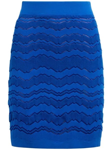 Missoni юбка мини с узором зигзаг, синий
