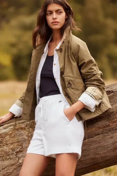 Модернизированная непромокаемая куртка Crowdon Barbour, зеленый
