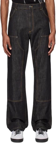 Черные джинсы со вставками Moschino