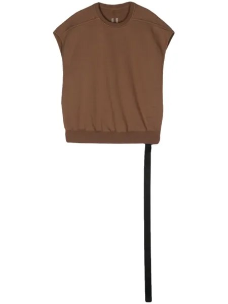 Rick Owens DRKSHDW топ из органического хлопка, коричневый