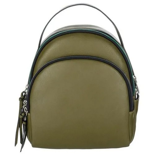 Рюкзак Stella Guardino, натуральная кожа, внутренний карман, зеленый