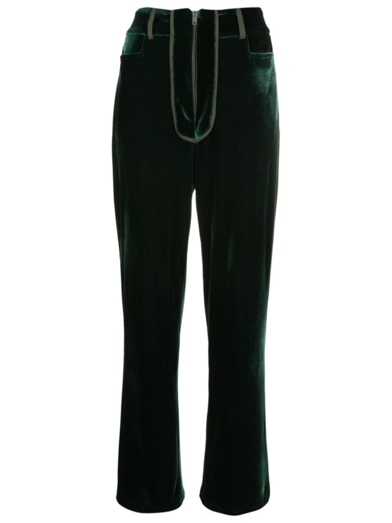 Бархатные брюки Susan прямого кроя Isolda, зеленый
