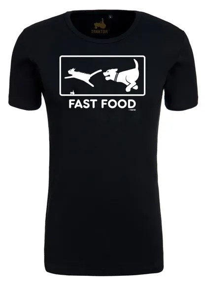 Футболка Logoshirt Fast Food, черный