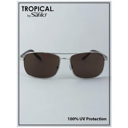 Солнцезащитные очки Tropical, серебряный, серый