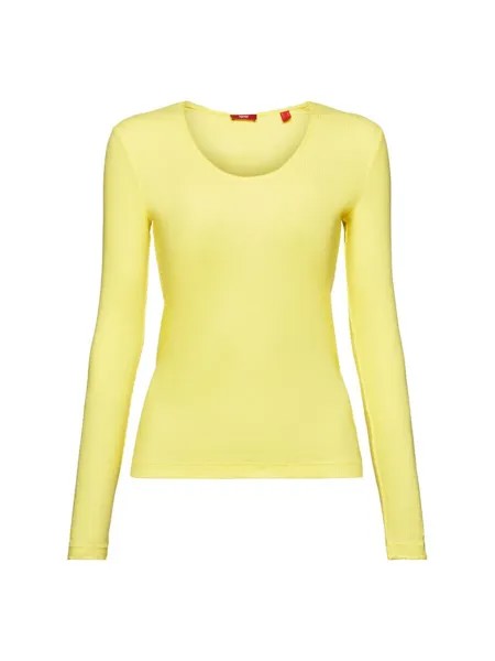 Лонгслив Esprit, цвет Pastel Yellow