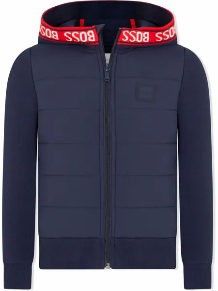 BOSS Kidswear пуховик с логотипом