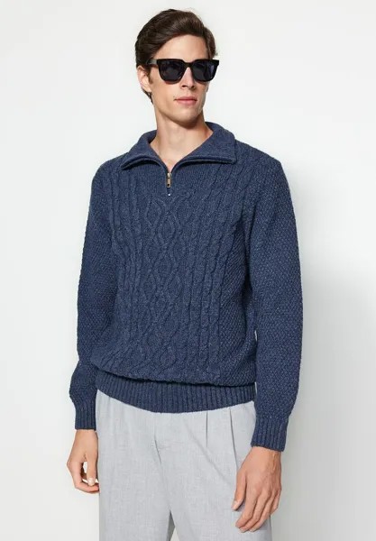 Вязаный свитер Trendyol, цвет indigo