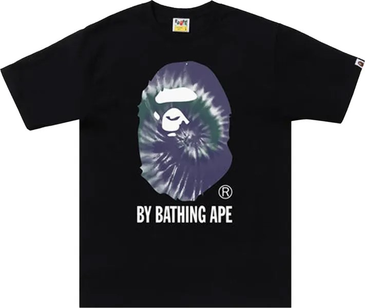 Футболка BAPE Tie Dye By Bathing Ape Tee 'Black/Purple', черный