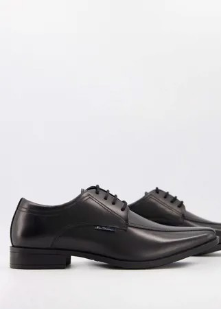 Черные кожаные строгие туфли дерби на шнуровке Ben Sherman-Черный цвет