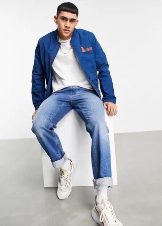 Синяя куртка-бомбер ASOS Actual-Голубой
