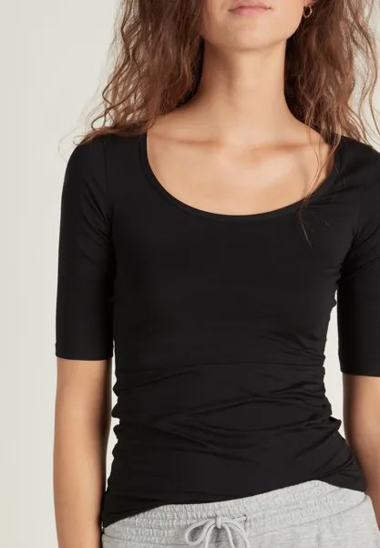 Футболка базовая STRETCH WIDE-NECK Tezenis, цвет nero