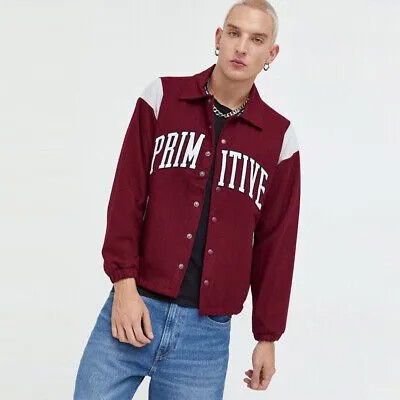 Primitive Collegiate Wool Jacket Men бордовый