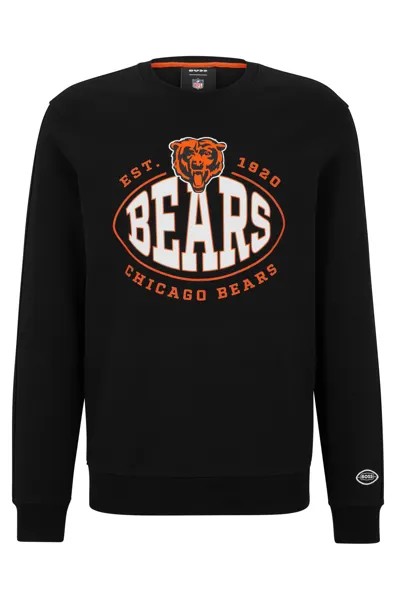 Свитшот Boss X Nfl Cotton-blend With Collaborative Branding Bears, черный