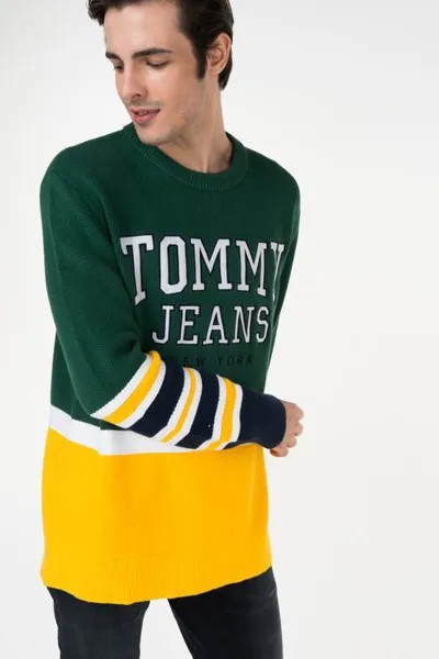 Джемпер мужской DM0DM05072 Tommy Jeans зеленый S
