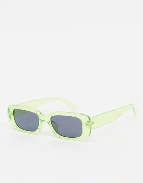Квадратные солнцезащитные очки из плексигласа зеленого цвета в стиле ретро Pieces-Зеленый цвет