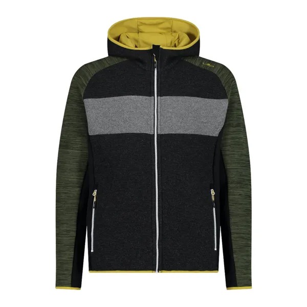Толстовка на молнии CMP Fix Hood 32M2247, зеленый