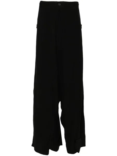 Yohji Yamamoto брюки G-Flap с низким шаговым швом, черный