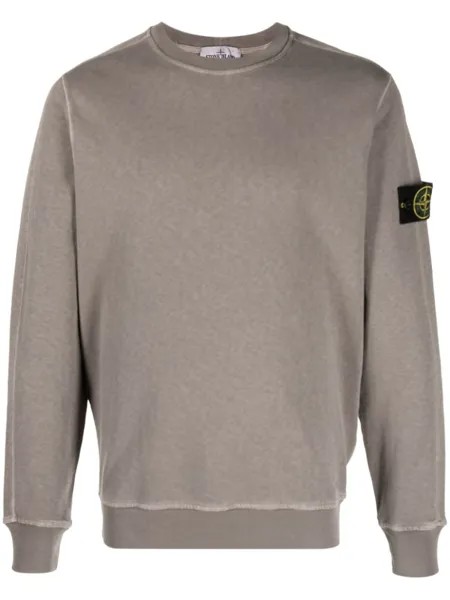 Stone Island толстовка с нашивкой Compass, серый