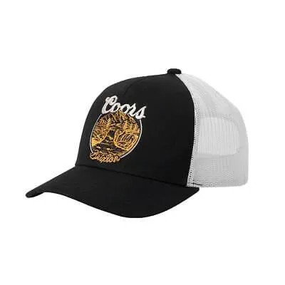 Brixton x Coors Rocky MP Mesh Hat Snapback (черный/белый) 6-панельная патч-кепка