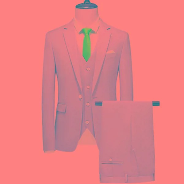 Комплект из трех предметов, пиджак, жилет и брюки, модная новинка 2022, мужской повседневный эксклюзивный деловой однотонный костюм для жениха, свадьбы, официального платья, блейзеры