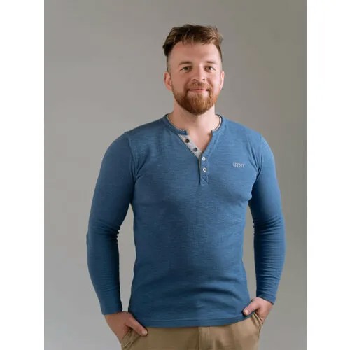 Лонгслив HYMY, размер 3XL, , голубой