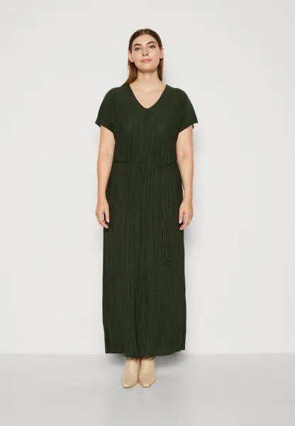 Платье из джерси ONCFINA V NECK LONG DRESS ONLY Curve, цвет duffel bag