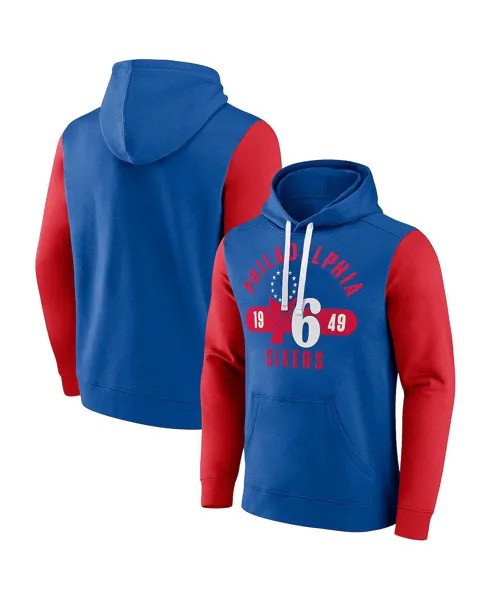 Мужская фирменная королевская, красная толстовка с капюшоном philadelphia 76ers big and tall bold attack pullover Fanatics, мульти
