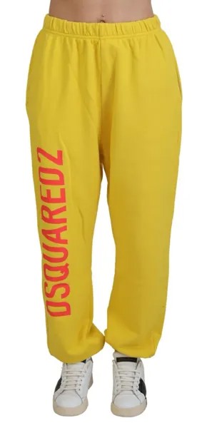 Брюки DSQUARED2 Желтые брюки-джоггеры со средней талией и логотипом IT38/US4/XS 490 долларов США