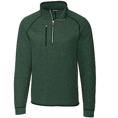 Cutter - Buck Mainsail Sweater-Knit Мужская большая и высокая пуловерная куртка с молнией до половины