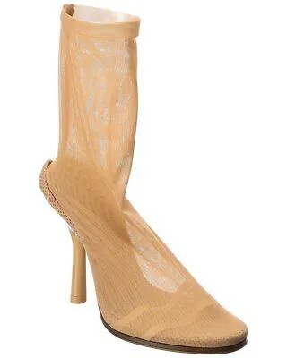 Burberry Женские ботинки-носки из эластичного тюля коричневые 40