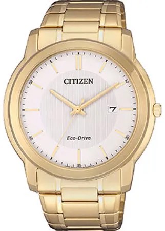 Японские наручные  мужские часы Citizen AW1212-87A. Коллекция Eco-Drive