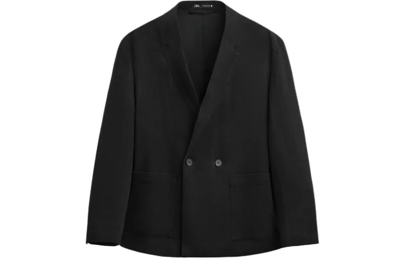 Деловой костюм мужской черный Zara, черный