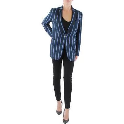 Женский темно-синий костюм Anne Klein, пиджак на одной пуговице, куртка 14 BHFO 0699