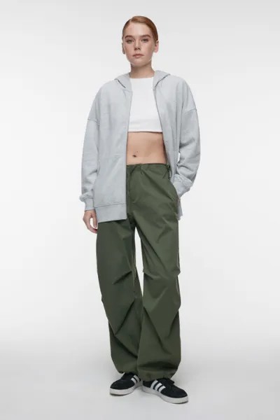 Худи oversize из футера на молнии с капюшоном