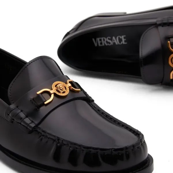 Versace Лоферы с декором Medusa, черный