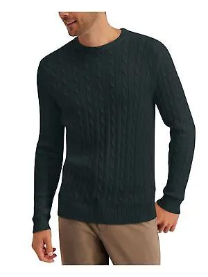CLUBROOM Мужской зеленый пуловер с круглым вырезом, свитер XXL